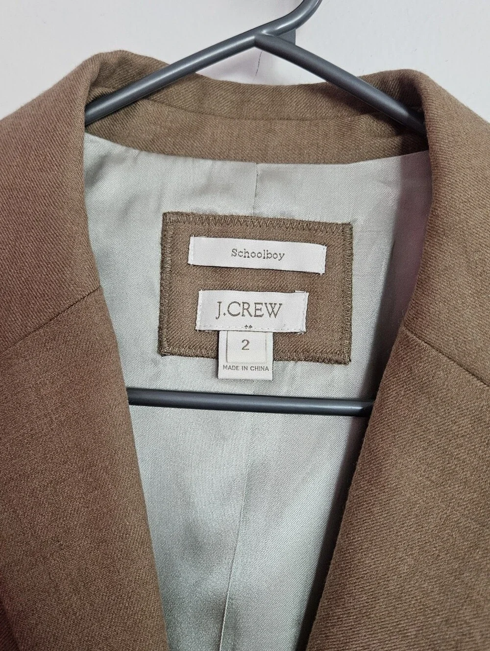 J. Crew Brown Schoolboy Blazer Size 2